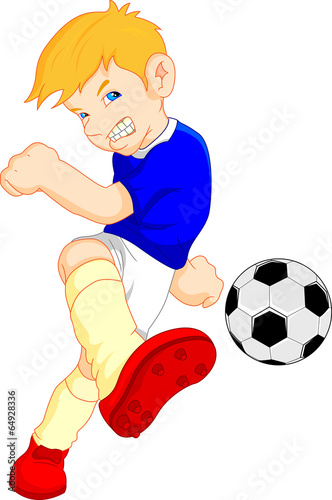 boy cartoon soccer player