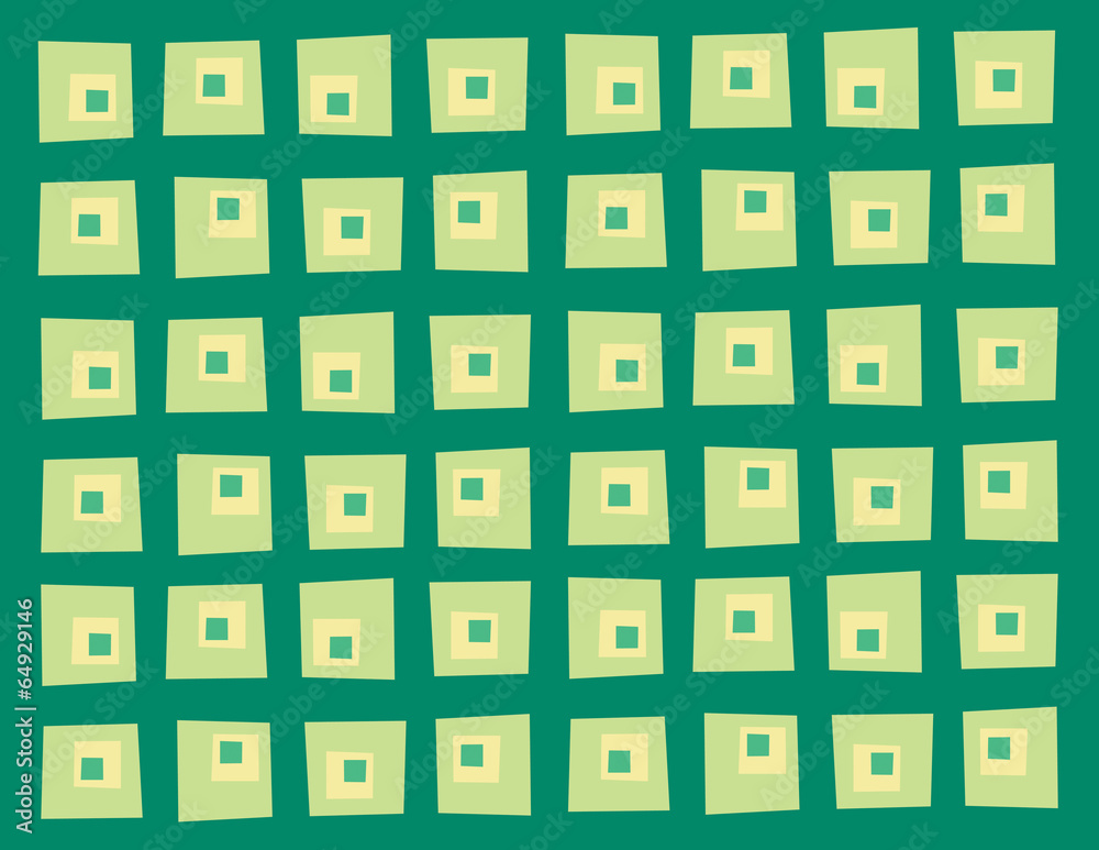 Wonky square pattern