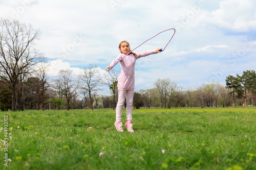 Girl with skipping rope