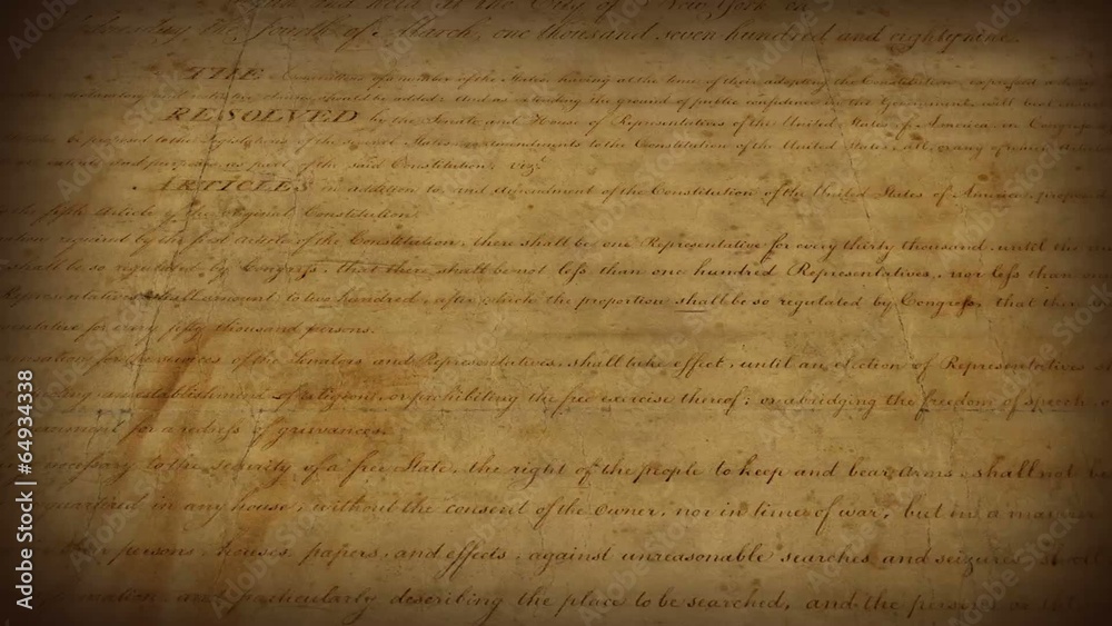 Bill of Rights - motion background