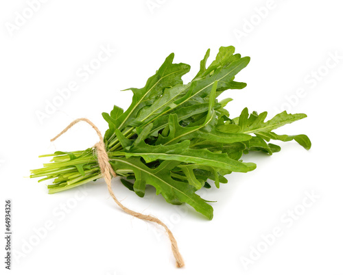 Arugula isolated on white background photo