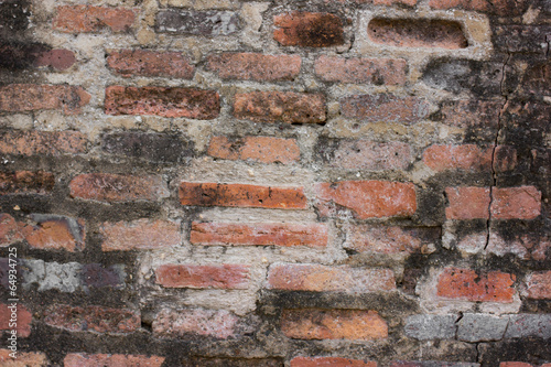 Brick and cement wall.