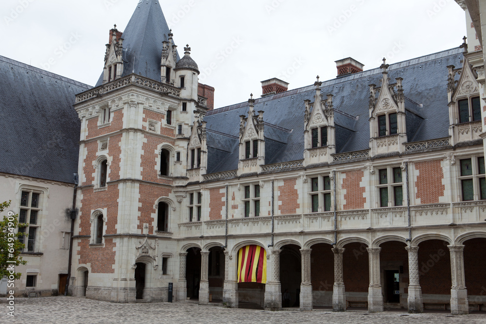 Castle of Blois.  the Gothic wing of Louis XII.
