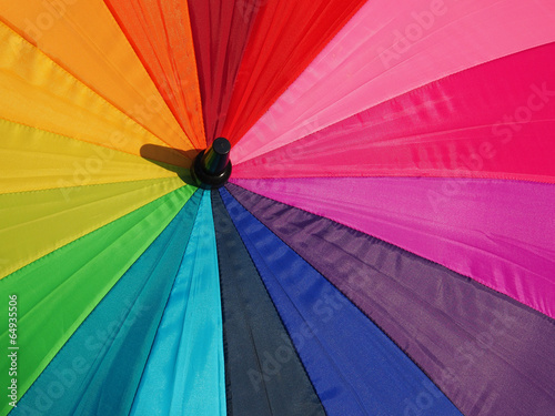 Colorful pattern of an umbrella