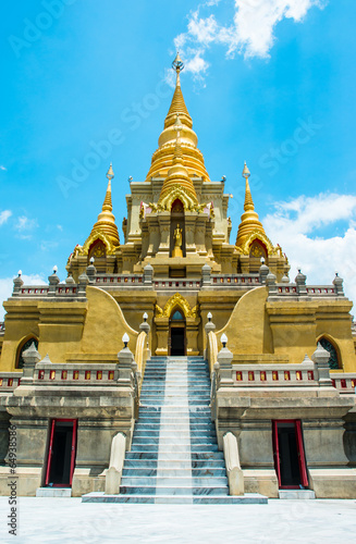 public golden stupa relegion of thailand