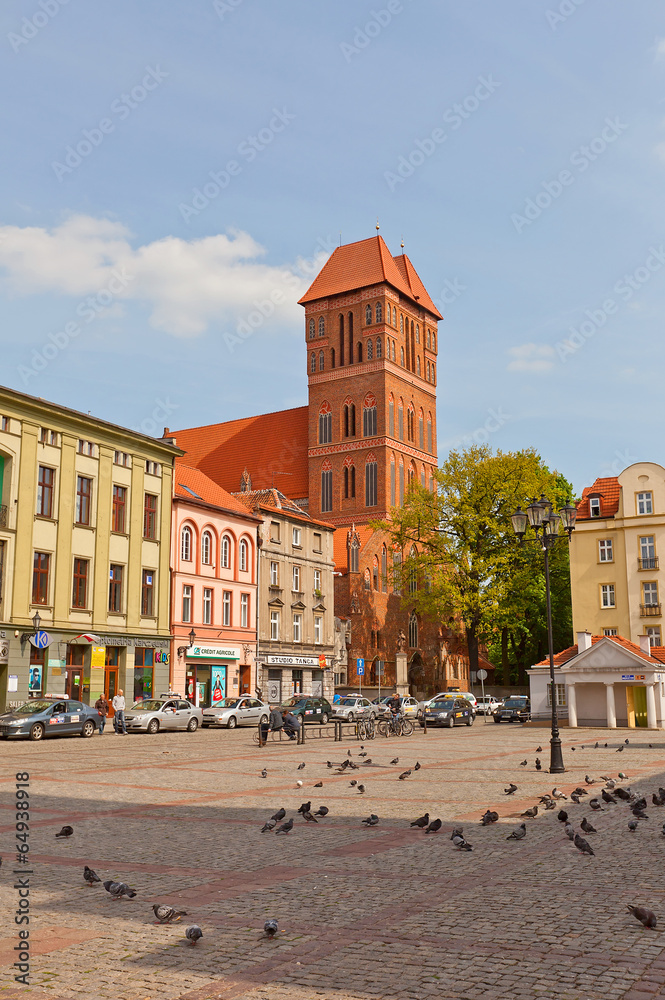 Fototapeta premium Saint Jacob church of Torun town, Poland
