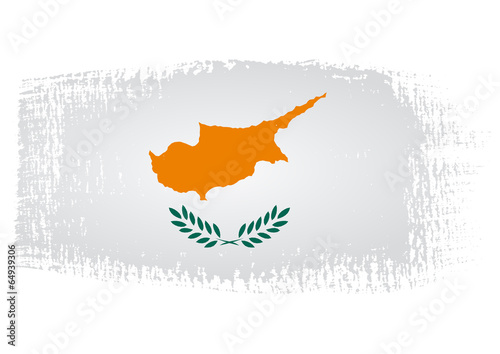 brushstroke flag Cyprus
