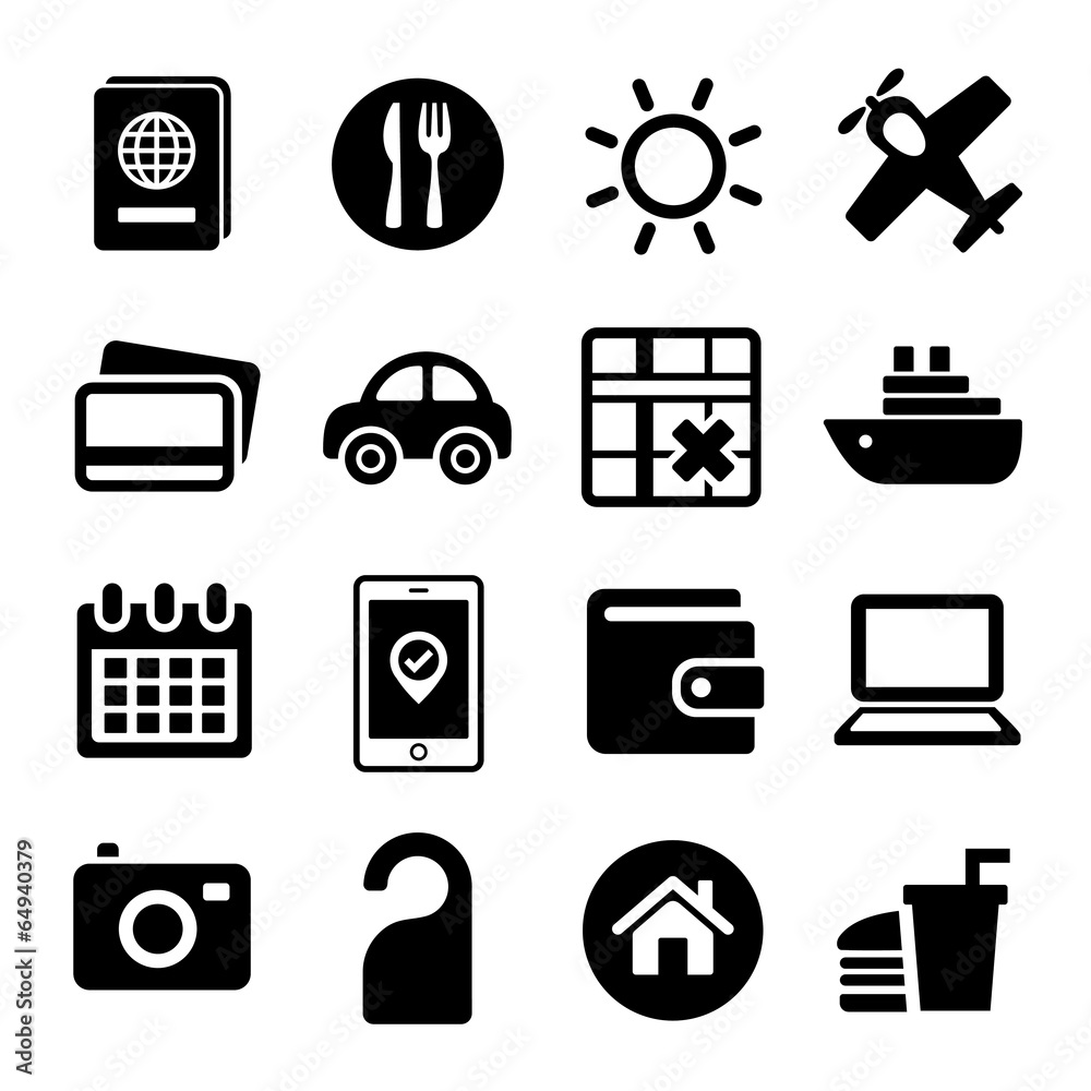 Travel Icons Set. Travel Icons Set.