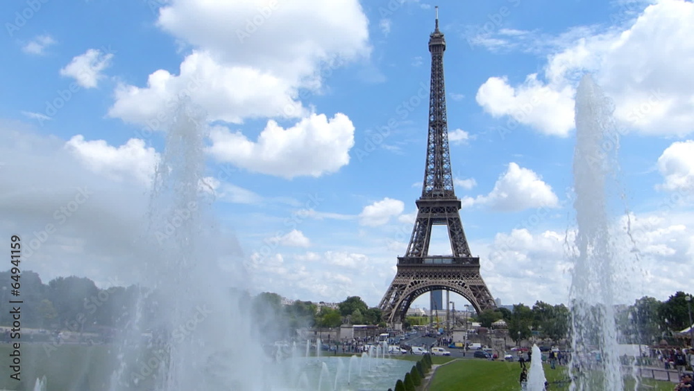 The Eiffel Tower And Fountain, Trocadero In Paris