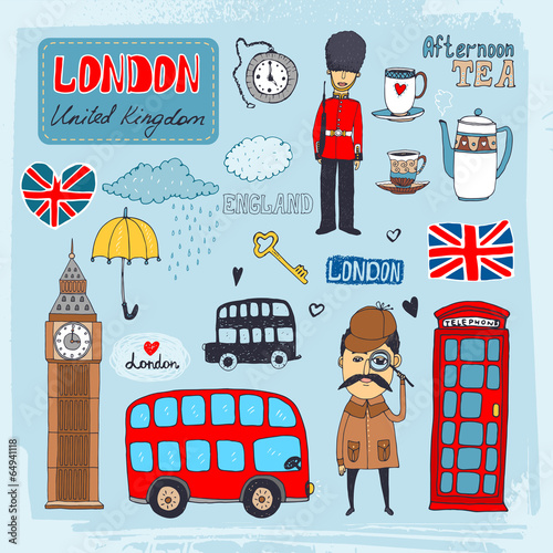 Fototapet London landmarks