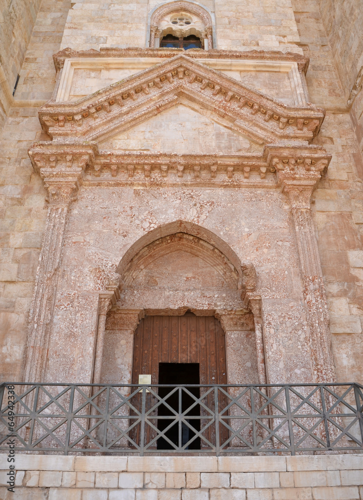 Entrance to Castel del Monte, Apulia, Italy