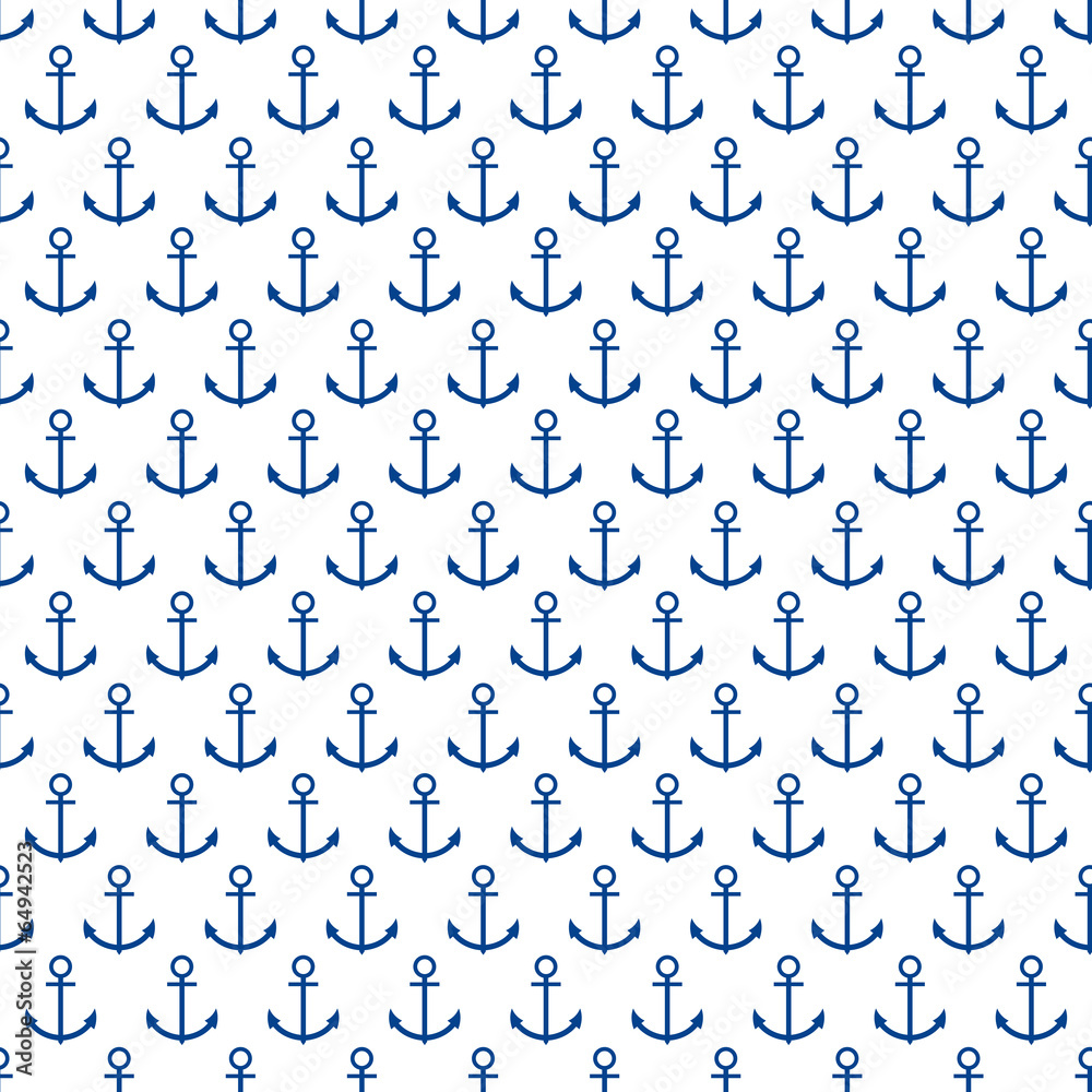 Nautical seamless pattern with anchor Nautical seamless pattern with anchor