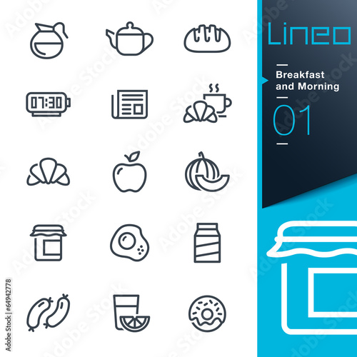 Lineo - Breakfast and Morning outline icons