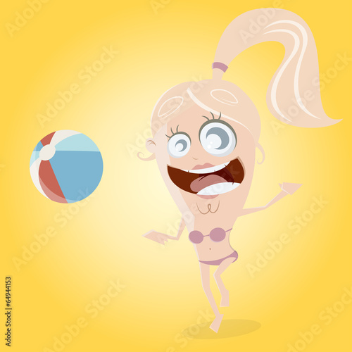sommer mädchen ball spielen