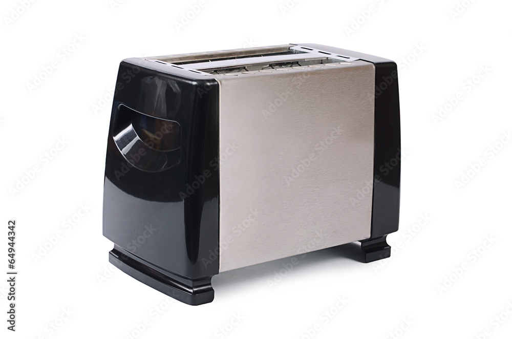 silver toaster isolated on white background silver toaster isolated on white background