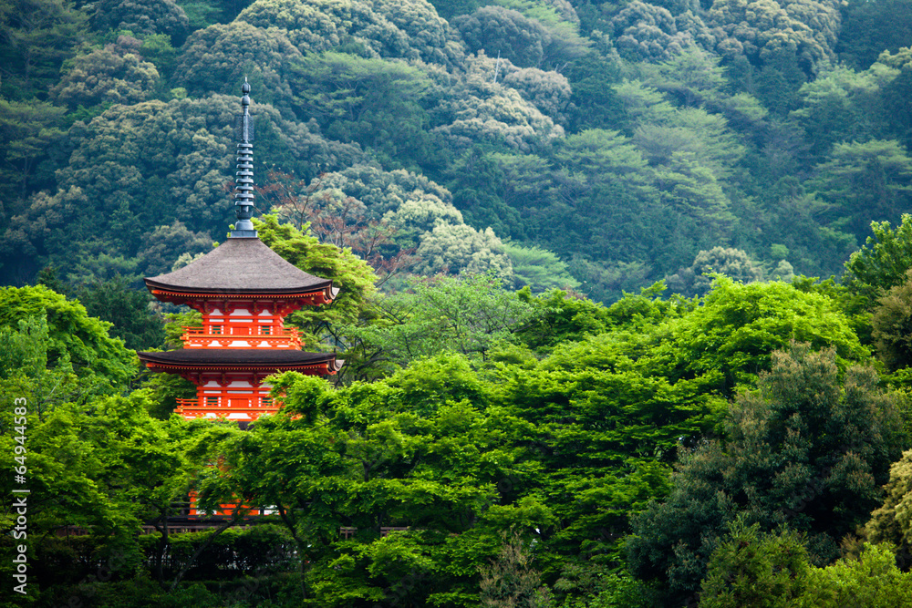 Three-storied pagoda,Taisan-ji Temple,Kiyomizu-dera Temple,Kyoto