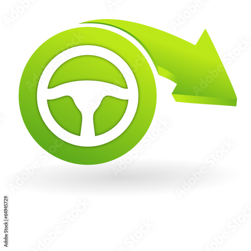 volant sur web symbole vert