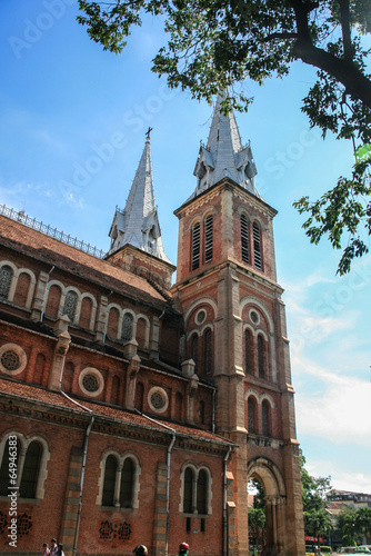 notre dame cathedral in ho chi minh city,vietnam