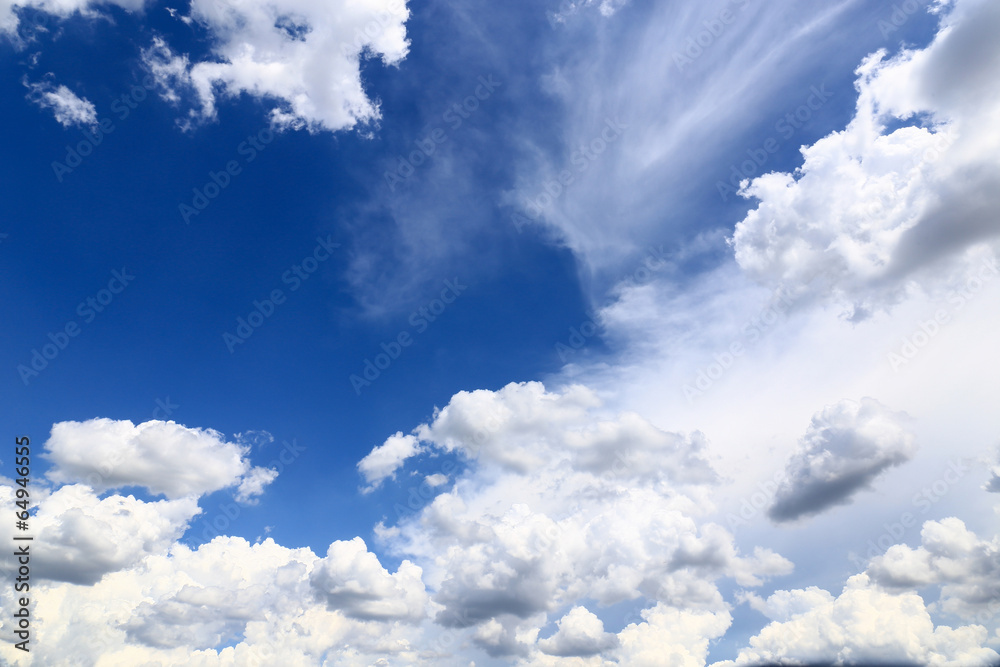 Obraz premium blue sky with cloud closeup