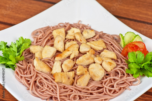 pasta with chicken meat