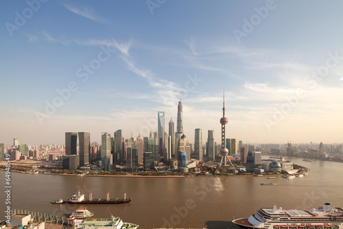Aerial photography Shanghai skyline © Aania