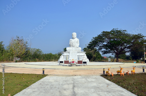 Maitreya White Buddha at Wat Pusawan Phetchaburi Thailand photo