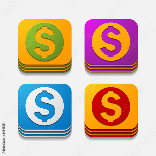 square button: money