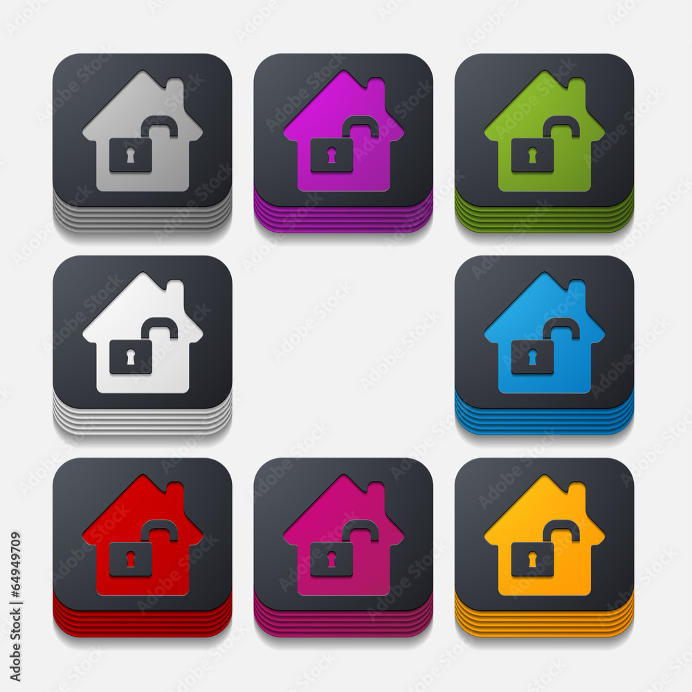 square button: house square button: house
