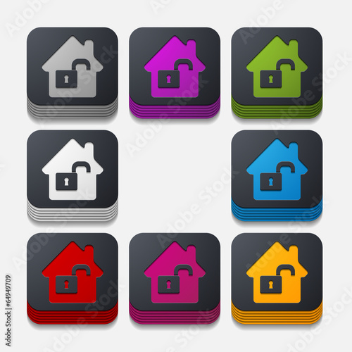 square button: house