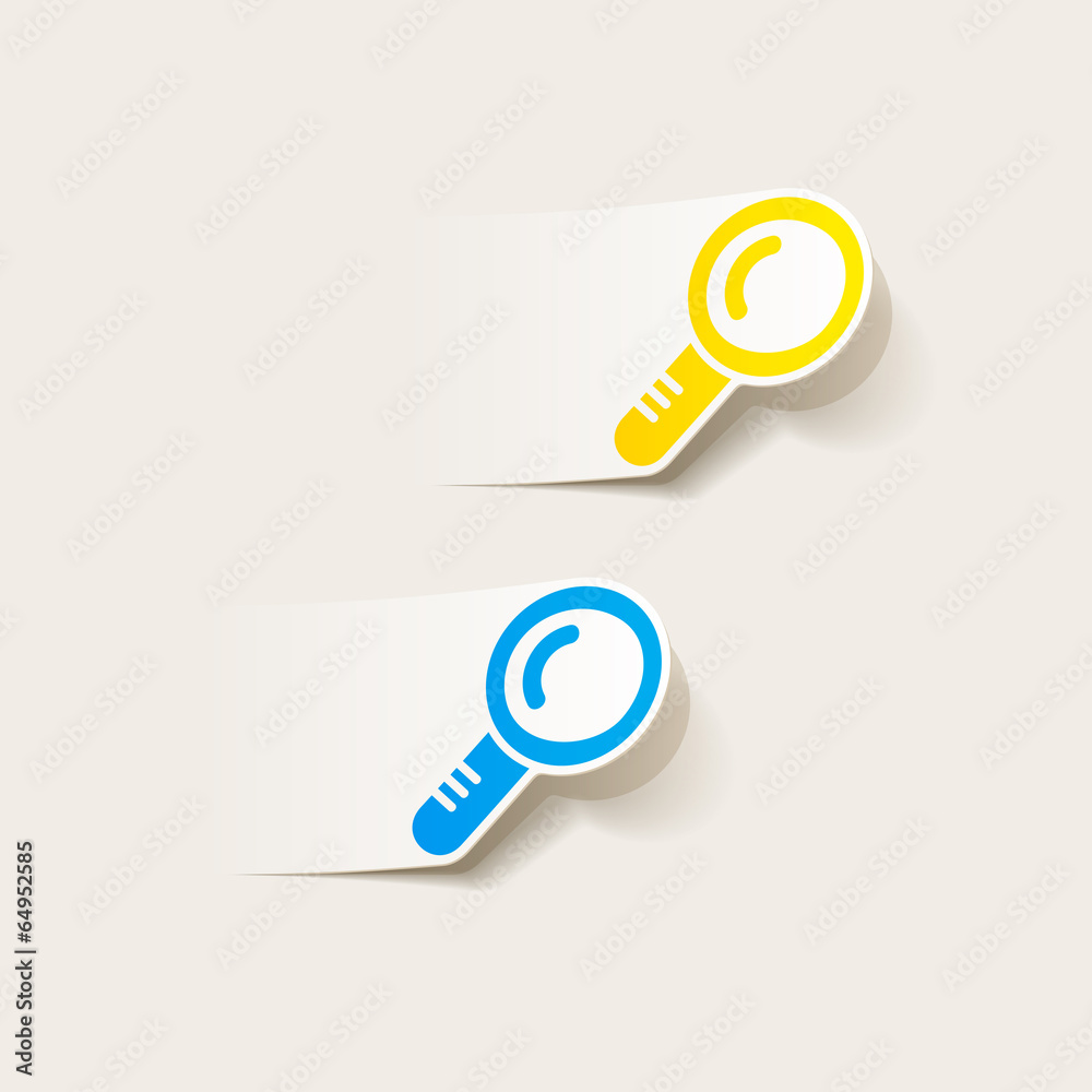 realistic design element: magnifier realistic design element: magnifier