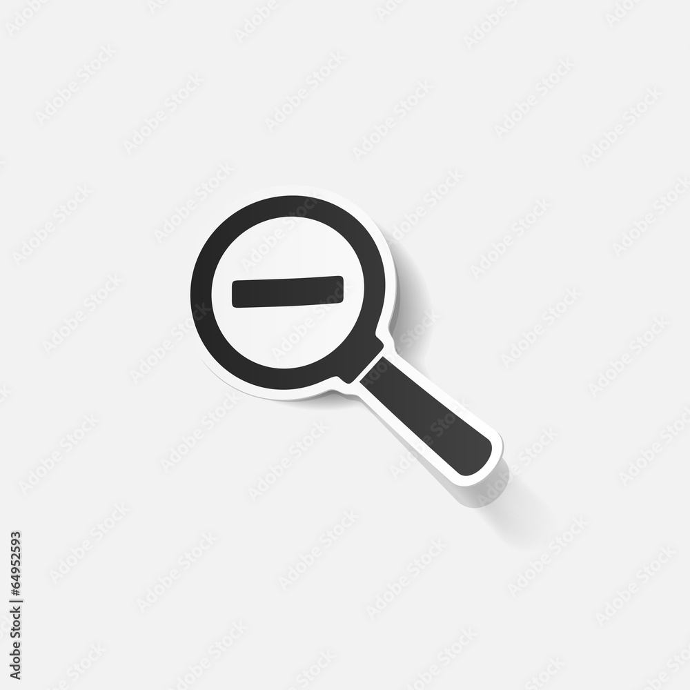 realistic design element: magnifier realistic design element: magnifier