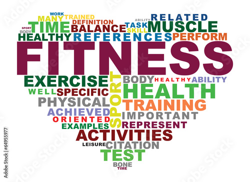 Fitness crossword concept