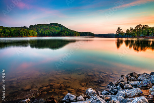 Lake Allatoona at Red Top Mountain State Park at sunrise photo