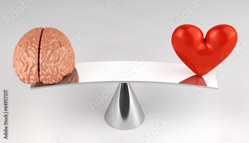 Sense or sensibility - Brain or heart photo