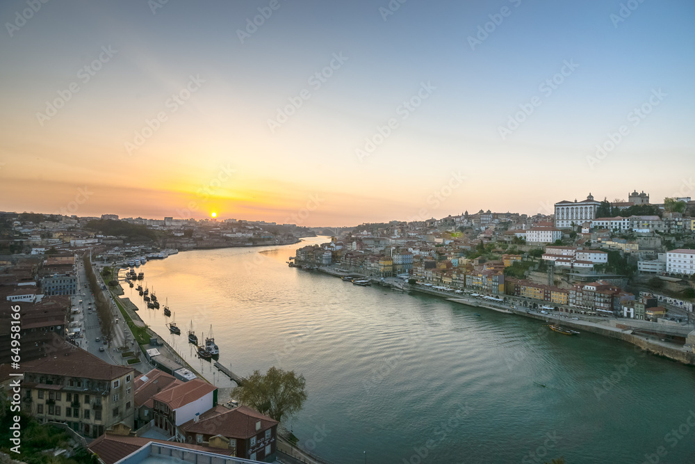 Portugal. Porto city. View of Douro river