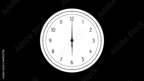 Five animated clocks with transparency