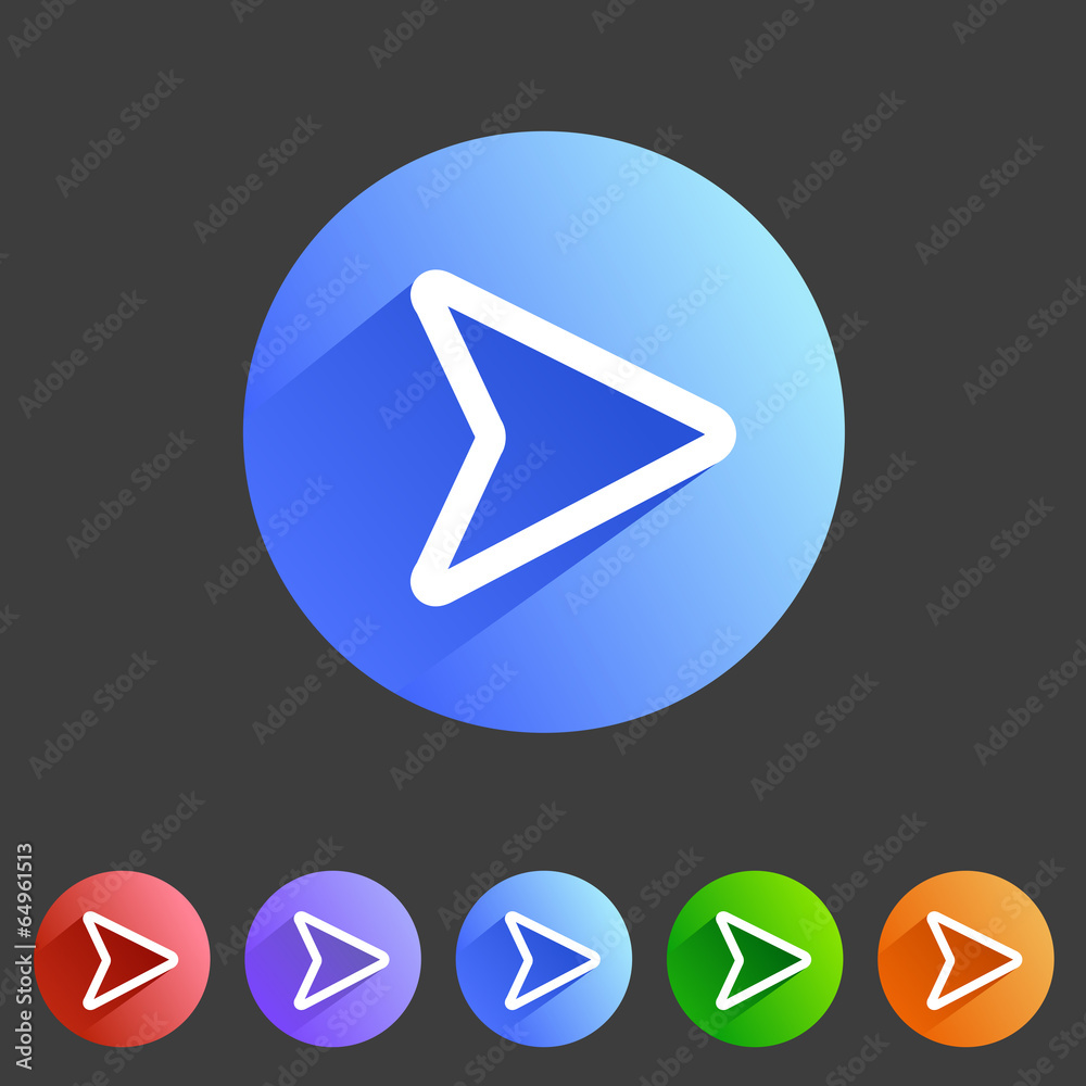 Flat arrow icons
