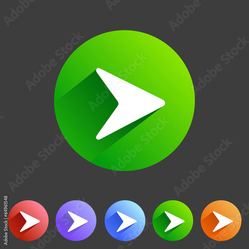 Flat arrow icons