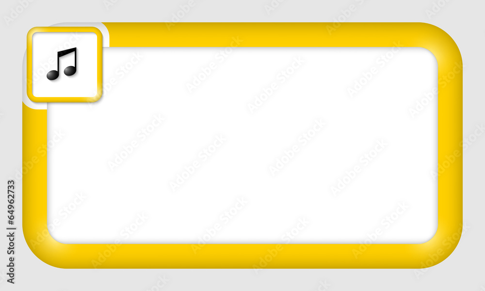vector frame for text insertion with music icon vector frame for text insertion with music icon
