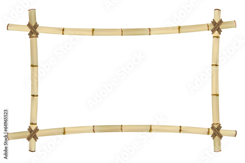Frame of old bamboo sticks. Vector illustration