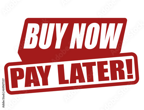Buy now pay later label