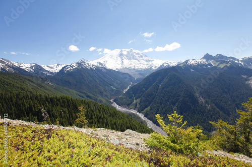 Scenic view of Mt Rainer. Washington, Seattle