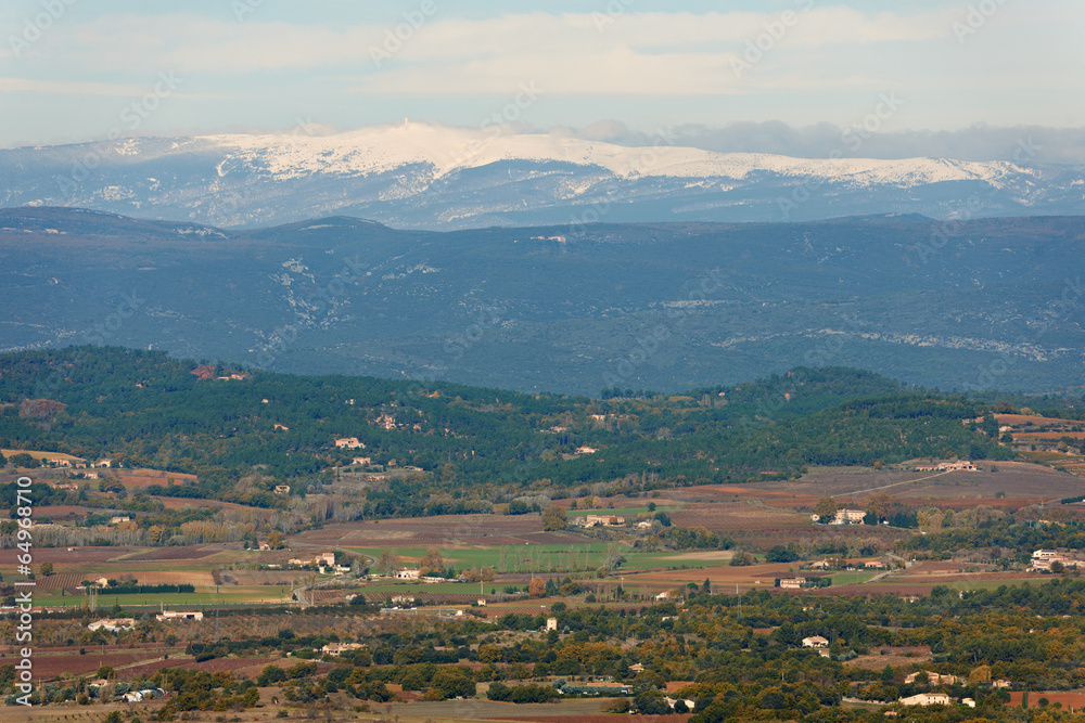 Fototapeta premium Provence landscape view in winter