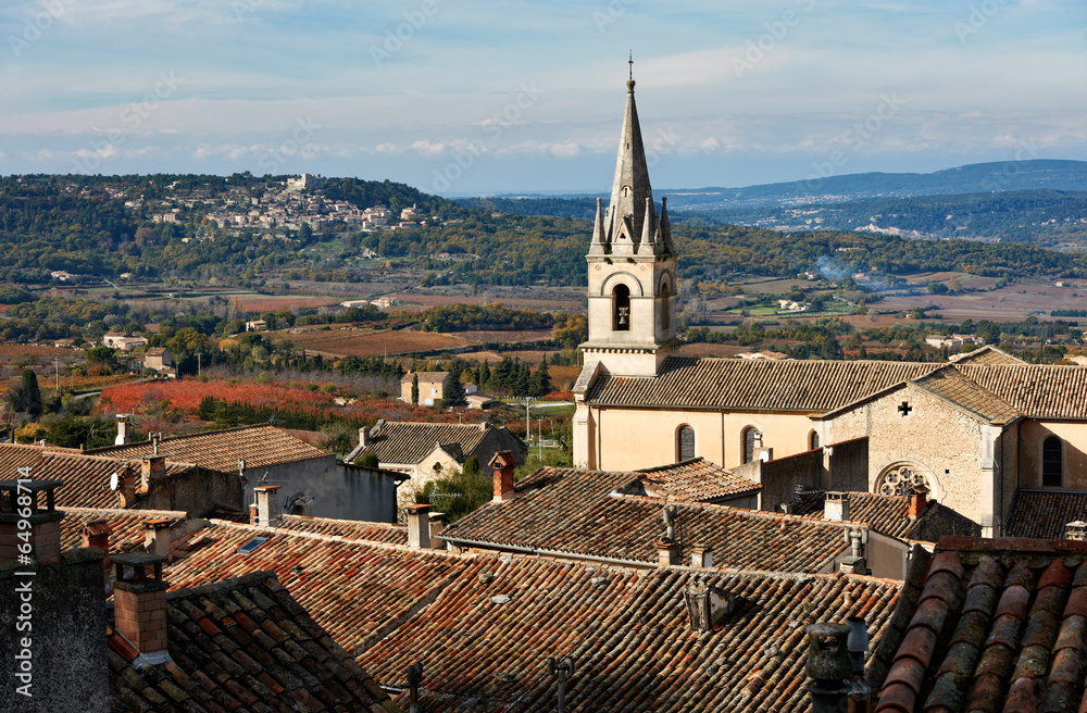 Cathedral of Bonnieux and Lacoste village