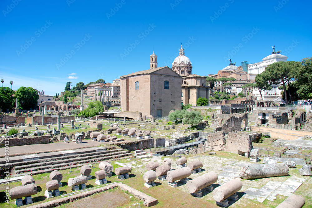 Obraz premium Curia Iulia, Imperial Forum, Rome, Italy