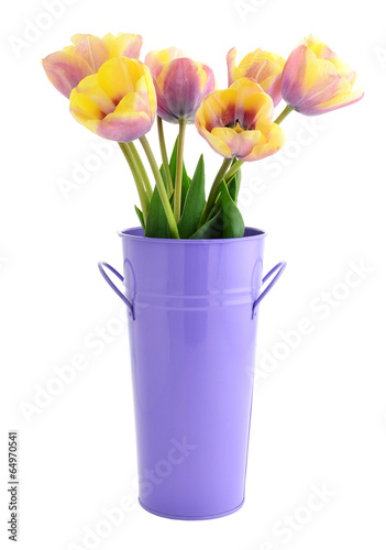 Fototapeta Naklejka Na Ścianę i Meble -  Yellow and purple tulips
