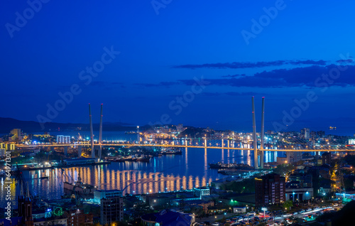 Vladivostok cityscape night view.