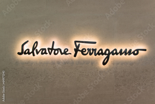 The sign of Solvatore Ferragamo store