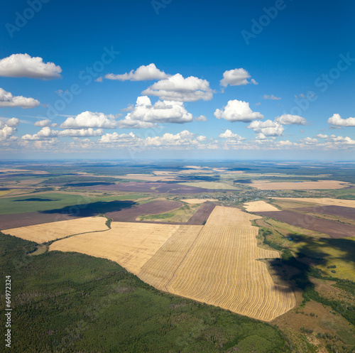 Top view of the countryside