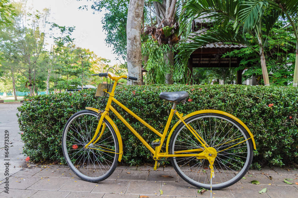 Yellow bicycle